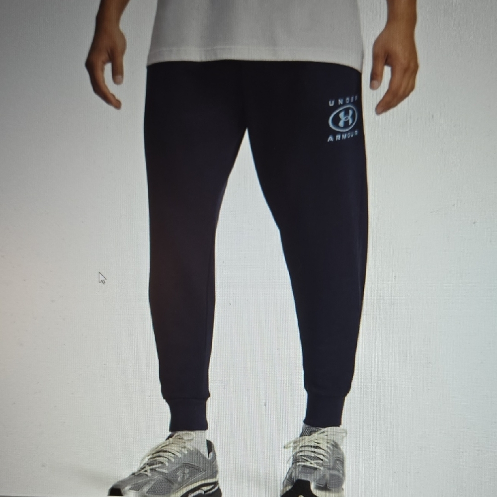 Under Armour Midnight Navy/Horizon Blue Textured Pants Brushed Inside Large NEW